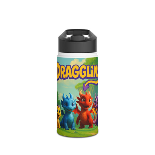 Water Bottle - Dragglins 12oz. Stainless Steel with Standard Lid