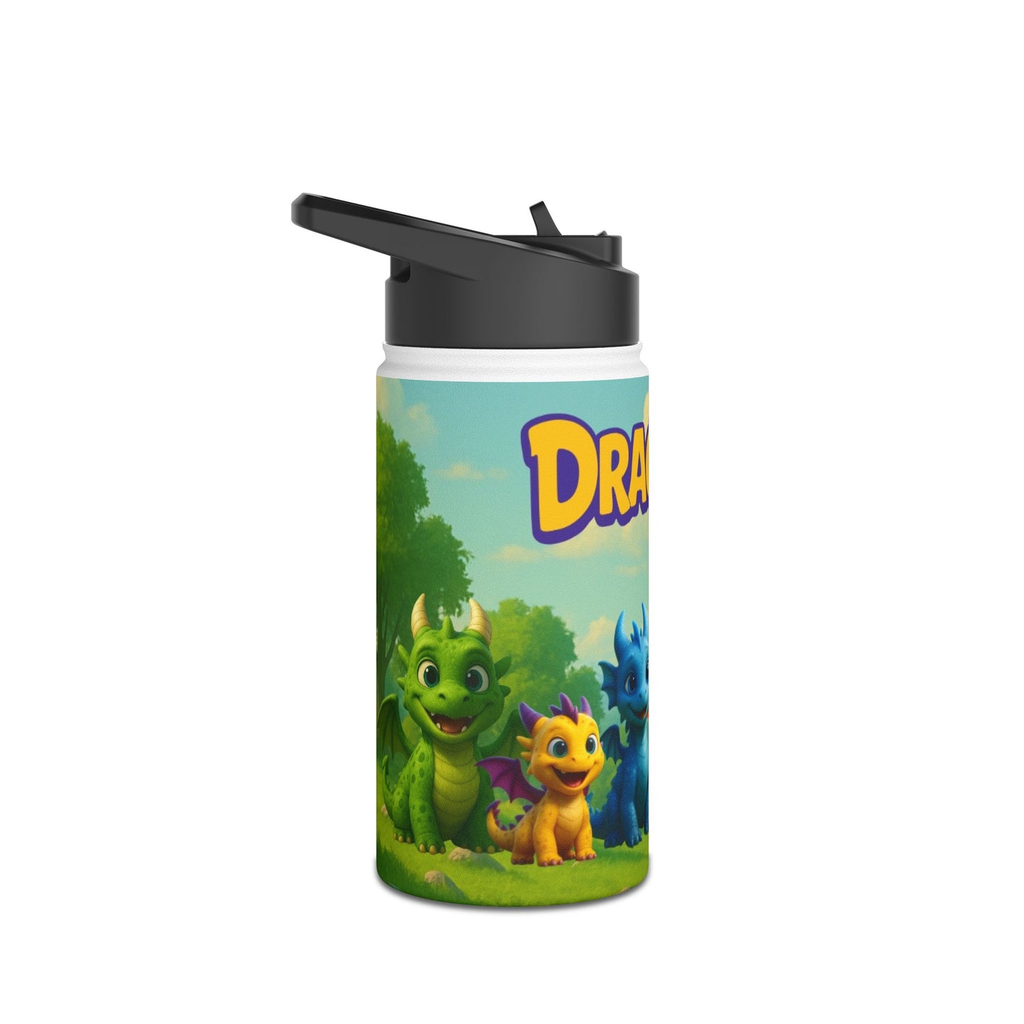 Water Bottle - Dragglins 12oz. Stainless Steel with Standard Lid
